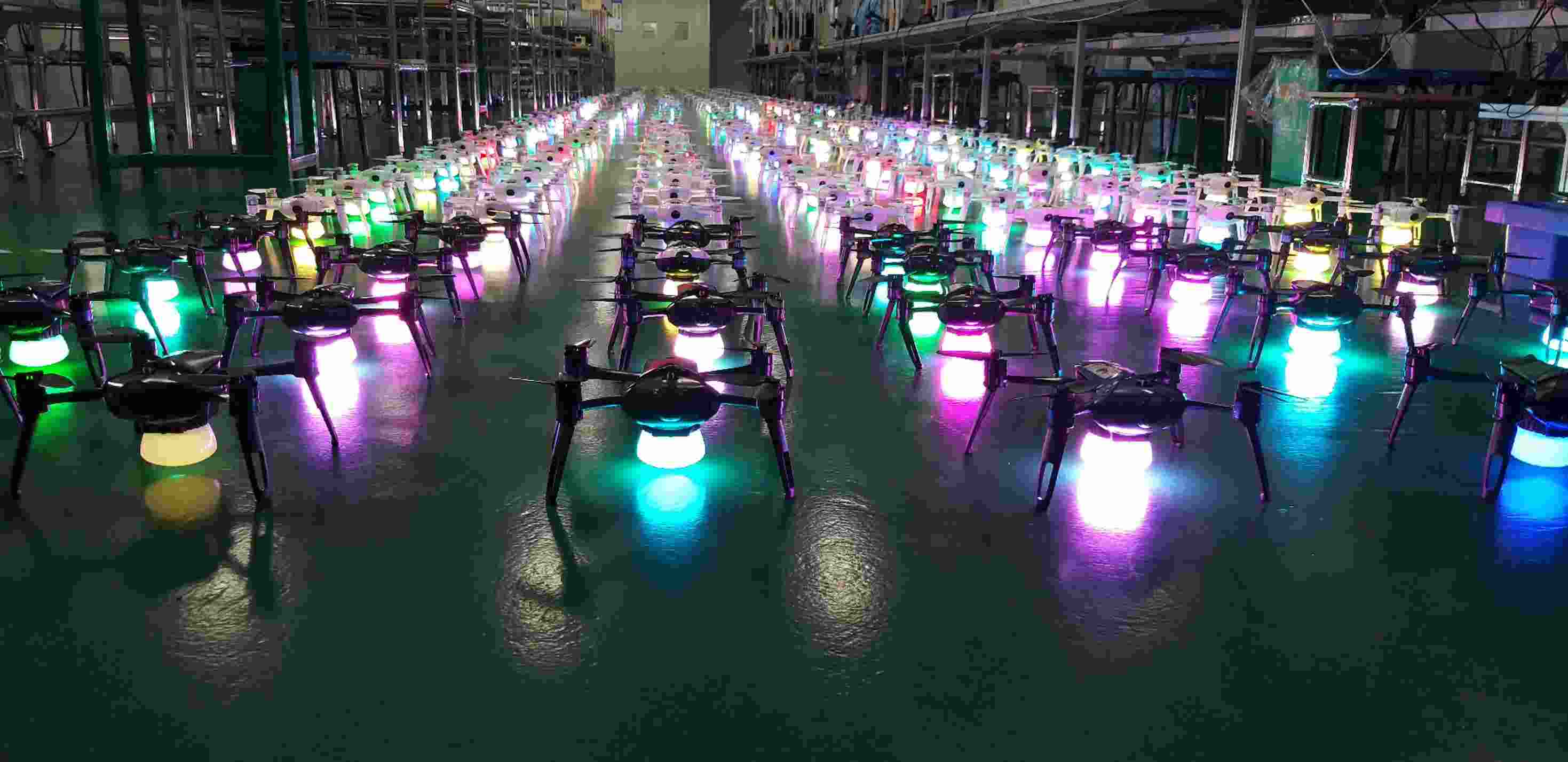Indoor drone light shows