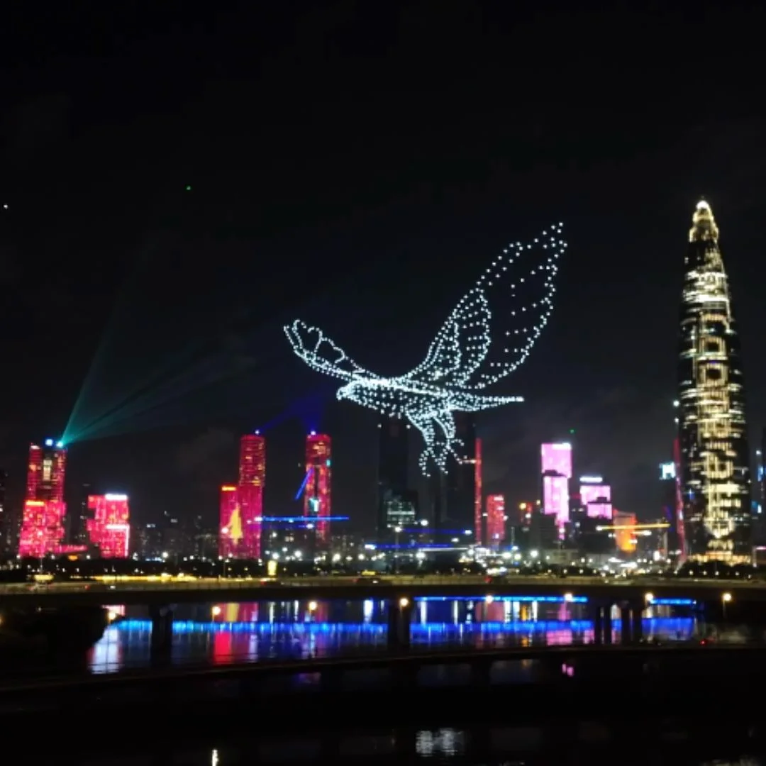 What are the technologies behind formation drone swarm light show?