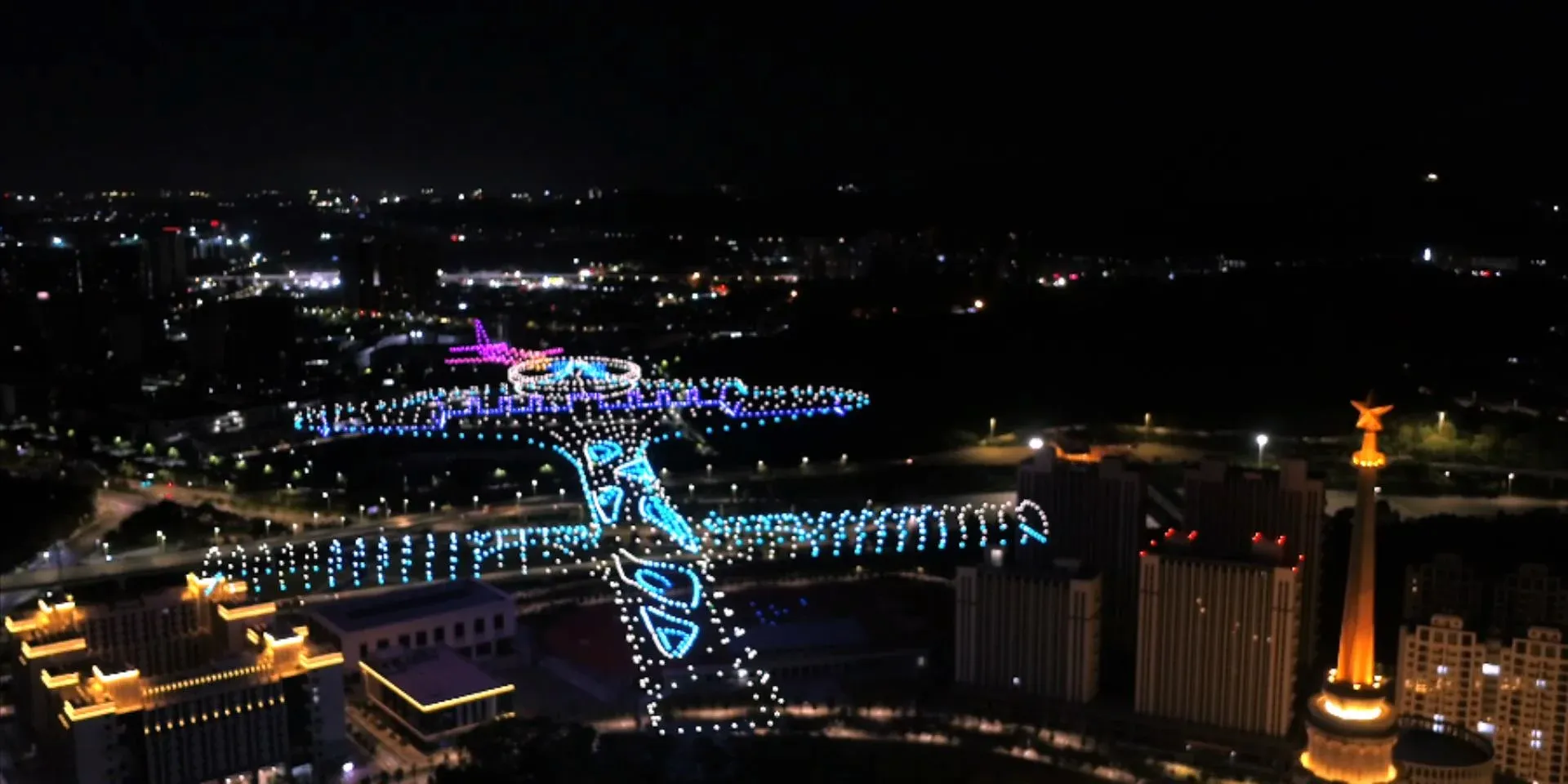 Drone swarm light show