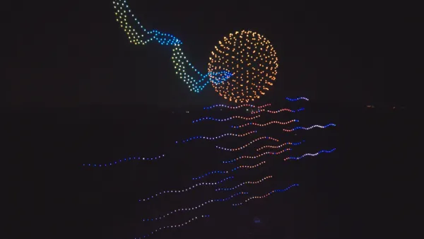 Outdoor drone light show
