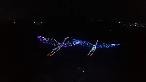 Outdoor drone light show